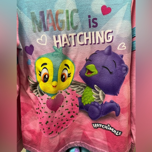 Hatchimals Two-Piece Pajama, size 7/8 - Picture 3 of 5